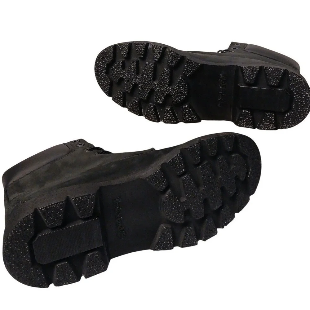 Timberland 6 Inch Premium Waterproof Boots Black Nubuck -Women 9.5 -Men's 8 New